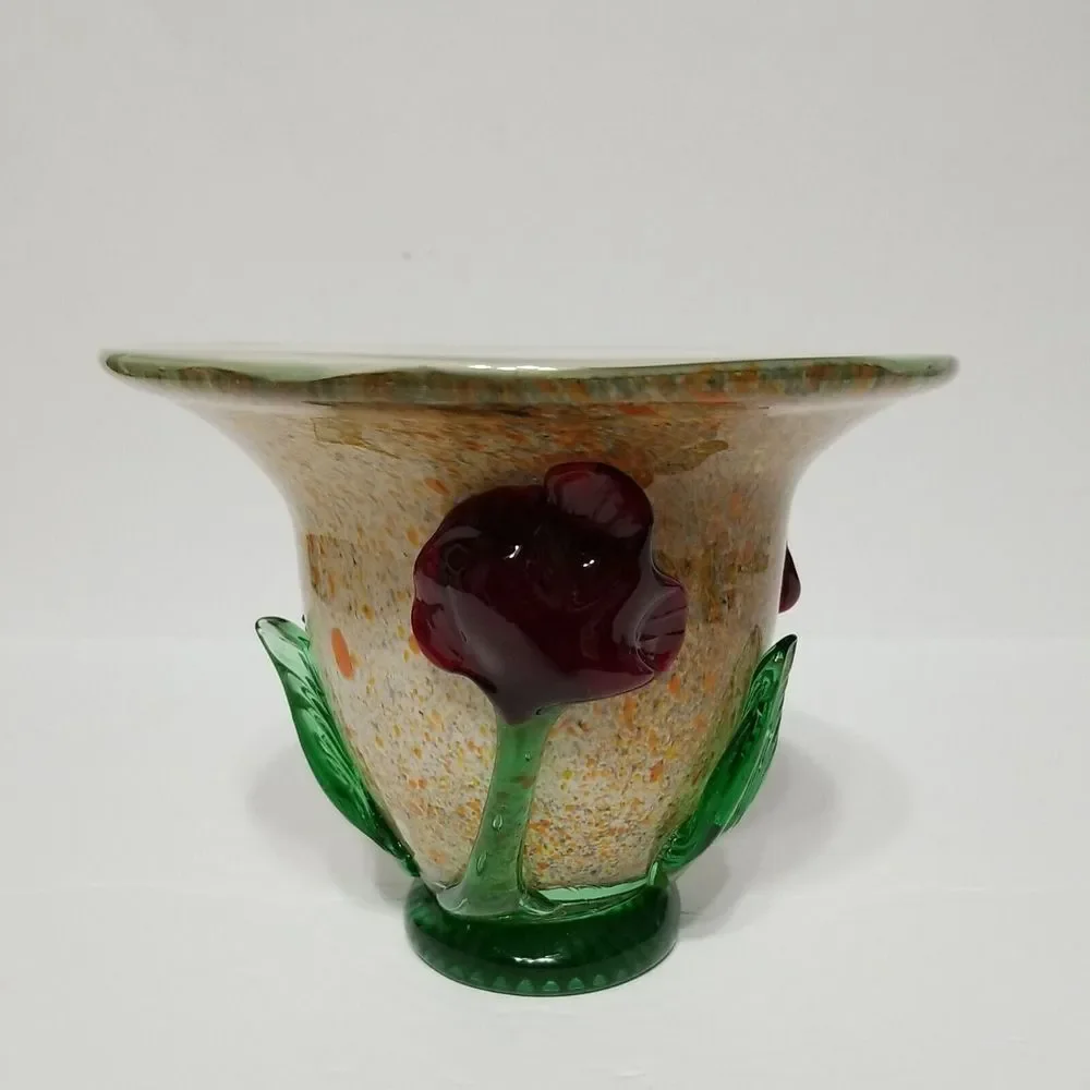 Vintage Italian Murano Art Glass‎ Planter Vase, 5 1/4